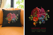 Ripened pomegranate and red roses, a Decorative Illustration by Matrioshka (Thumbnail 1 of 9)