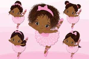 Vector African American Ballerina