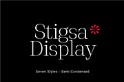 Stigsa Semi Condensed, a Serif Font by Seniors (Thumbnail 1 of 7)
