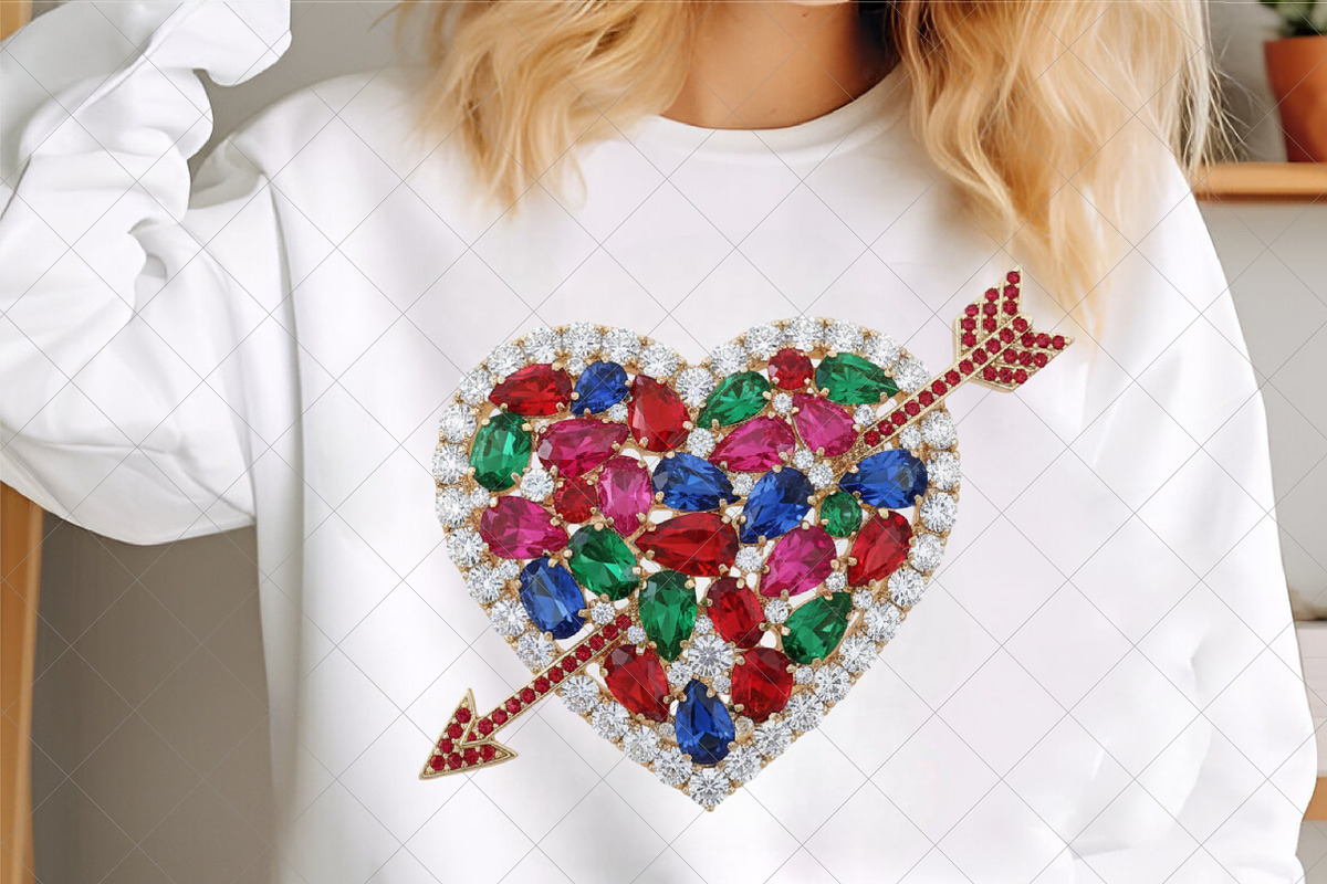 Diamond Glitter Valentine Heart Png, an Illustration by SinaCreation (Photo 3 of 7)