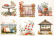 Autumn Day Garden Clipart, an Illustration by Libby Wishes (Thumbnail 5 of 6)