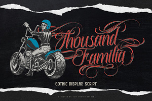 Thousand Familia, a Script Font by alit design