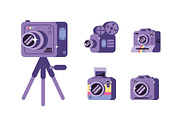 Photography Camera Illustration Set preview 2