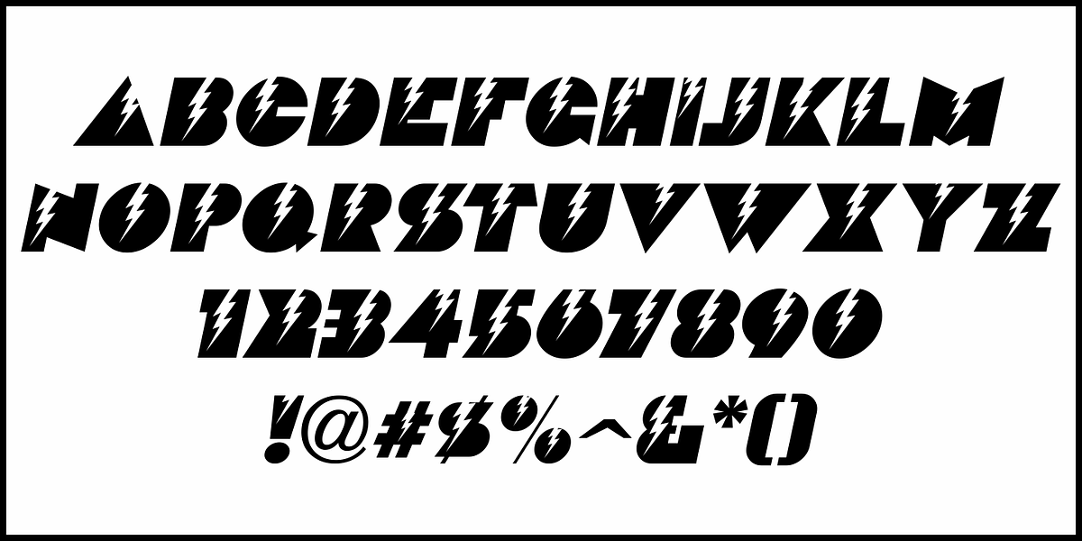 Lightning Deco JNL, a Sans Serif Font by Jeff Levine Fonts (Photo 5 of 5)