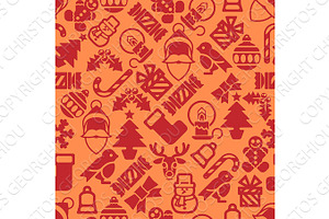 Seamless Modern Christmas Background Pattern