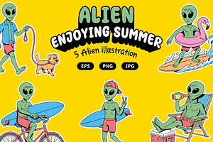 Alien: 5 illustrations enjoy summer