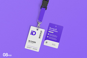 ID Card Mockup with Lanyard, a Product Mockup by Ram Studio LLC