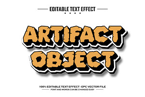 Artifact 3D editable text effect