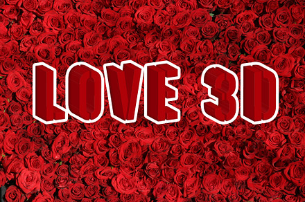 Love Stencil 3D - SVG Font, a Font by vladocar