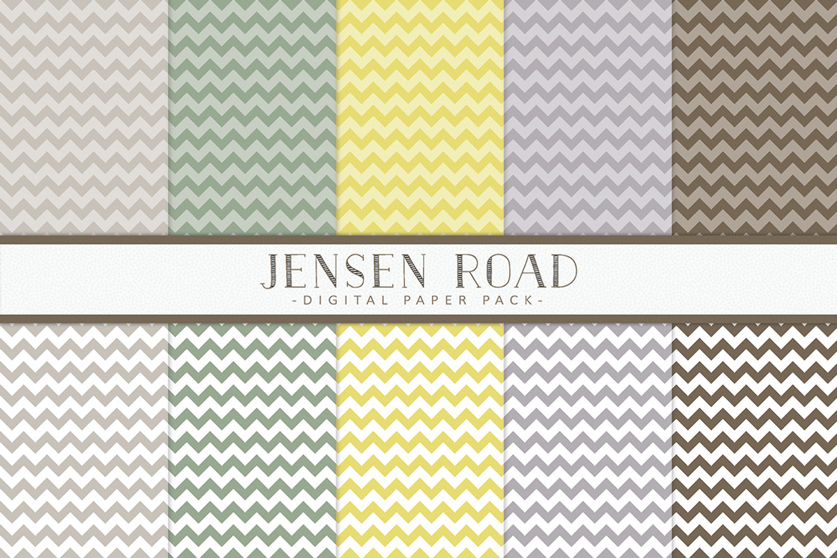 Spring Chevron Digital Papers