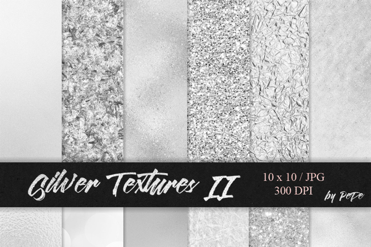 Silver Textures II, a Texture Graphic by PeDe Designs
