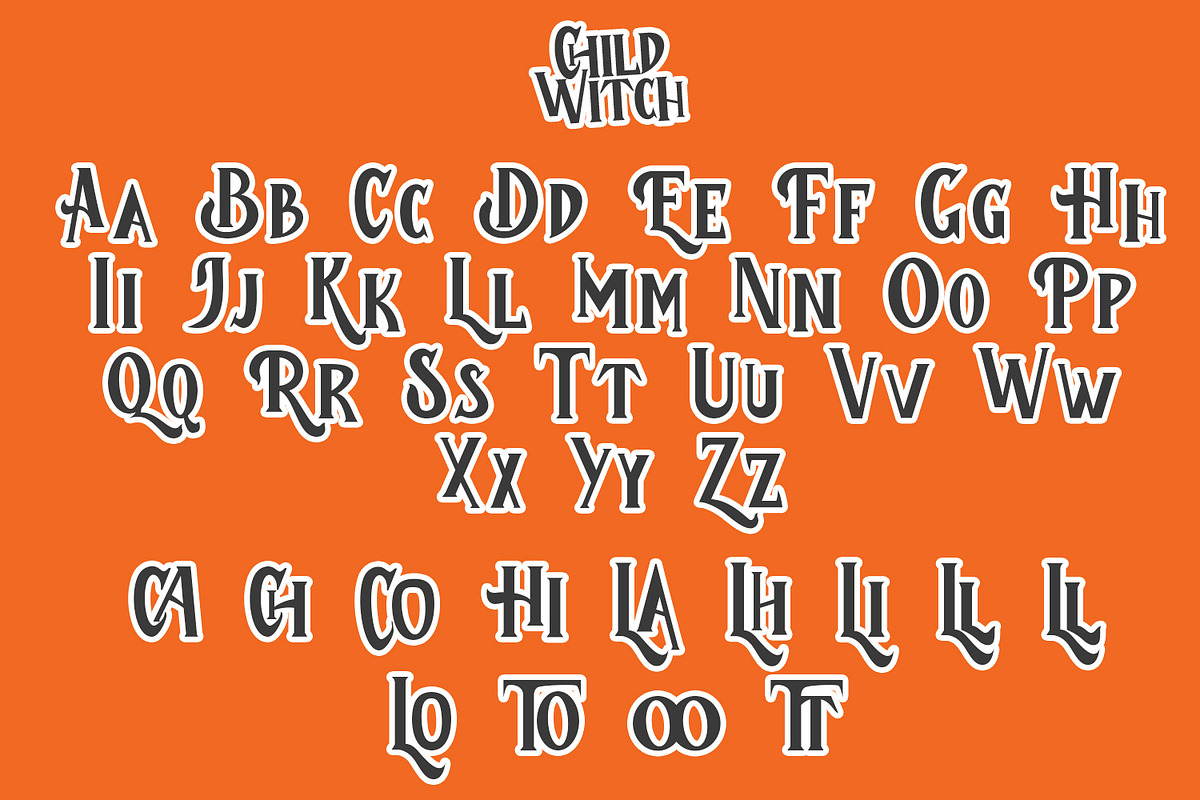 Child Witch - Halloween Typeface, a Font by Arendxstudio (Photo 7 of 9)