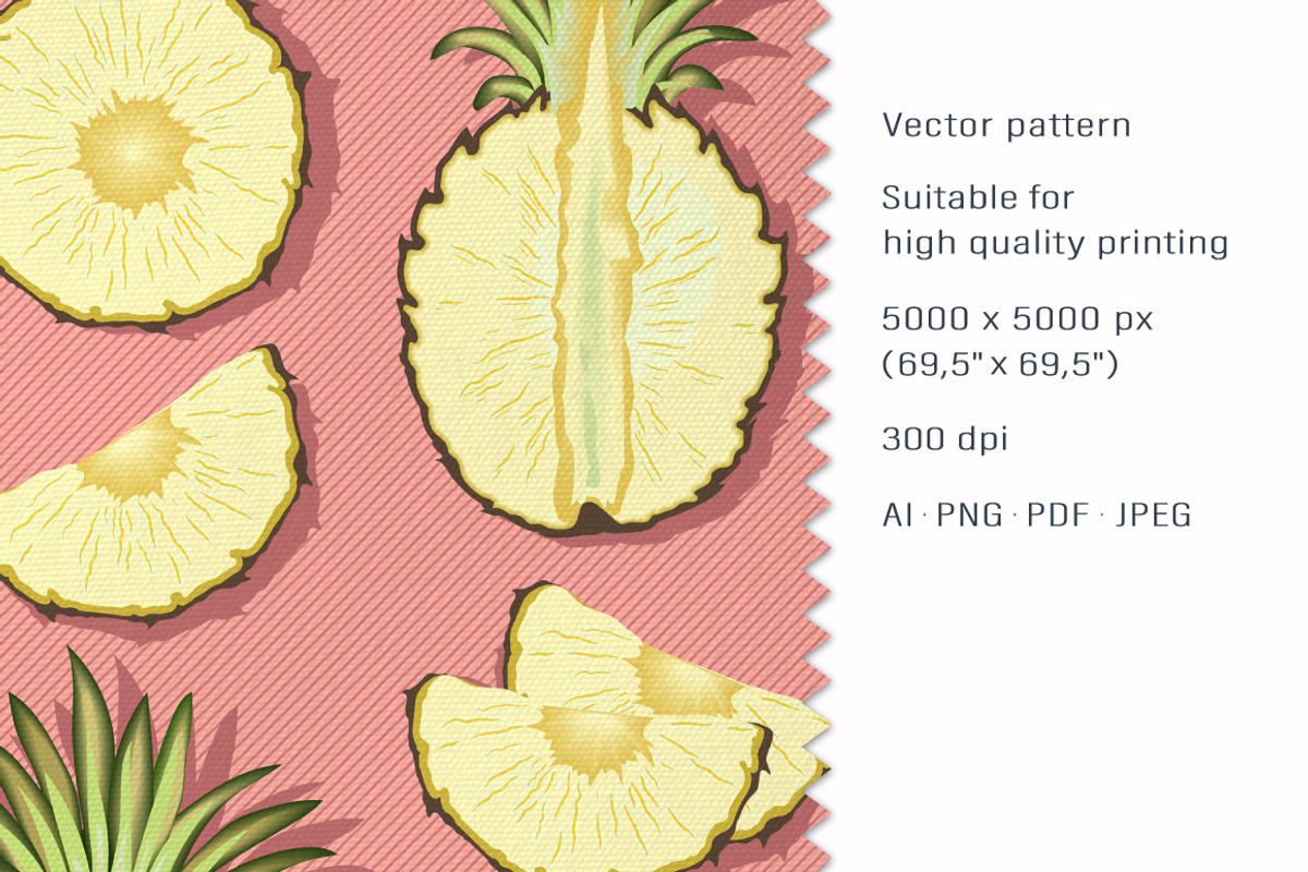 Tender pineapple - pattern, a Pattern Graphic by Yummy (Photo 2 of 7)