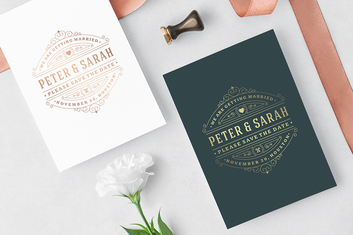 18 Wedding Logos and Badges, a Branding & Logo Template by Vasya Kobelev (Photo 3 of 14)