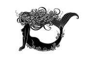 Fantasy Flowing Hair Mermaid Bundle, an Illustration by jahid234 (Thumbnail 14 of 31)
