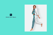 Women's Tracksuit Mockup, a Hoody Mockup by Designertale (Thumbnail 2 of 6)