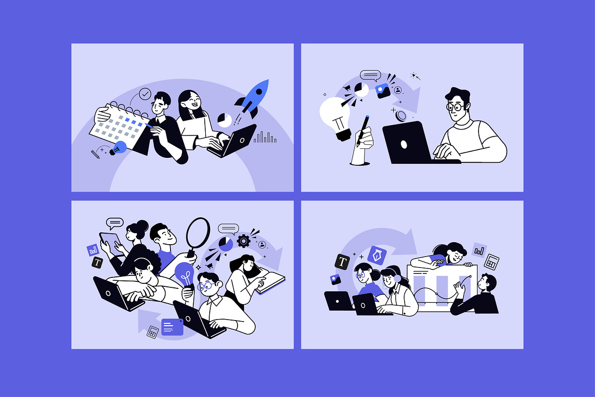 Creative Business Banners, a Person Illustration by PureSolution (Photo 3 of 12)