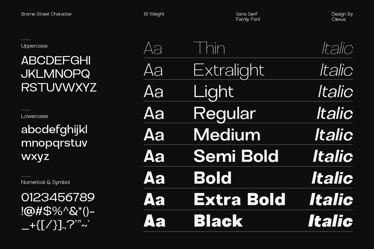 Brome Street | Family Condensed Font, a Sans Serif Font by ClevUs (Photo 10 of 12)