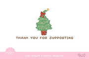 Merry Ghostmas Christmas Clipart, a Seasonal Illustration by Blumensdiary (Thumbnail 6 of 6)