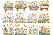 Spring woodland animal with bouquet, an Animal Illustration by Usis (Thumbnail 3 of 7)