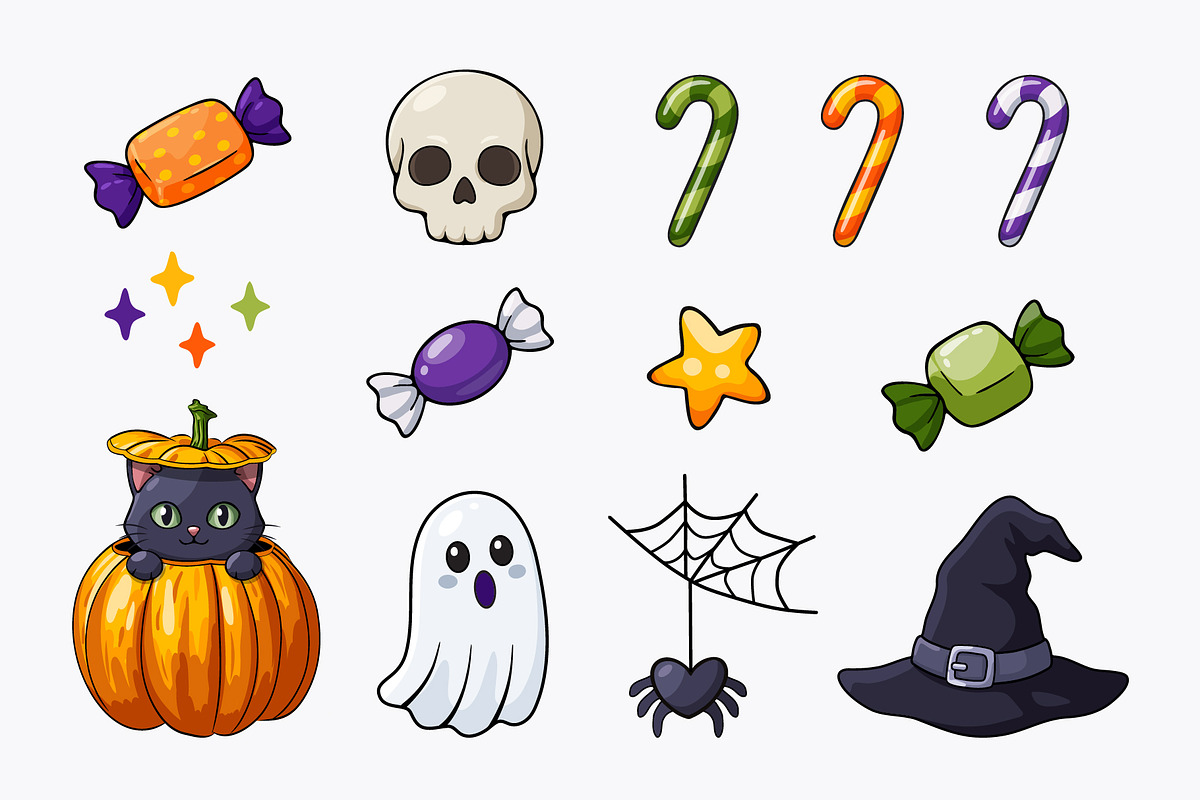 Halloween Clipart Vector (45), a Seasonal Illustration by Iryna Denysova (Photo 3 of 7)