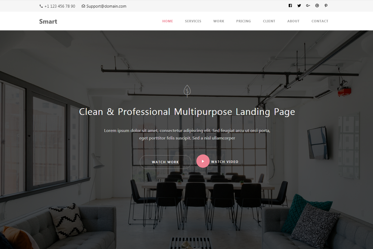 Smart - Bootstrap 4 HTML5 Template, a Bootstrap Template by Pichforest Studio (Photo 2 of 3)