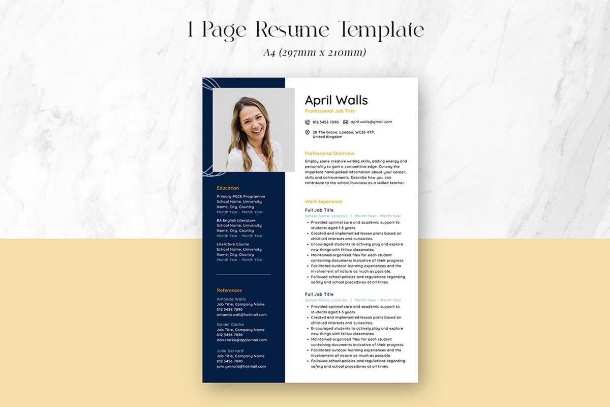 CANVA Resume Template / CV Set, a Resume Template by RWstudio (Photo 3 of 8)