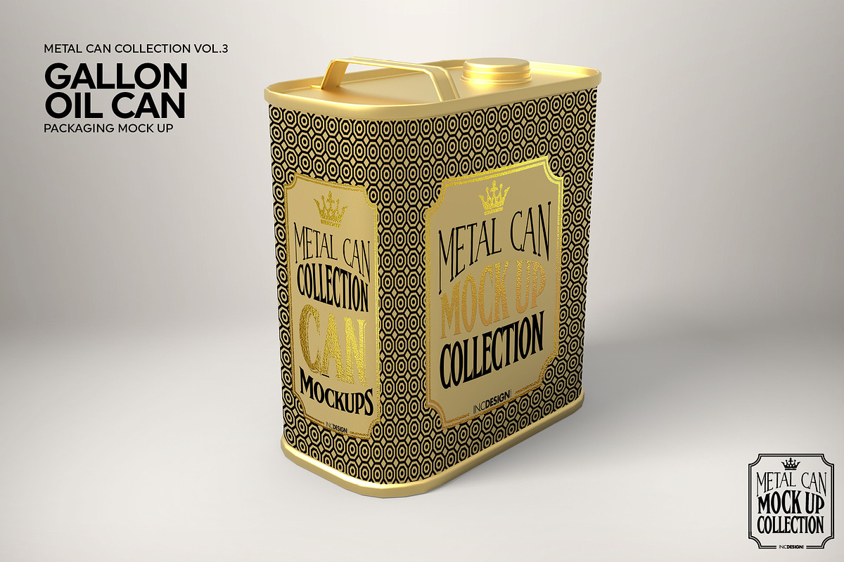Metal Oil Gallon Can Mockup, a Product Mockup by INCDesign (Photo 7 of 7)
