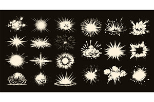 Manga explosion effects. Retro anime, an Object Illustration by Stock-Smart-Start