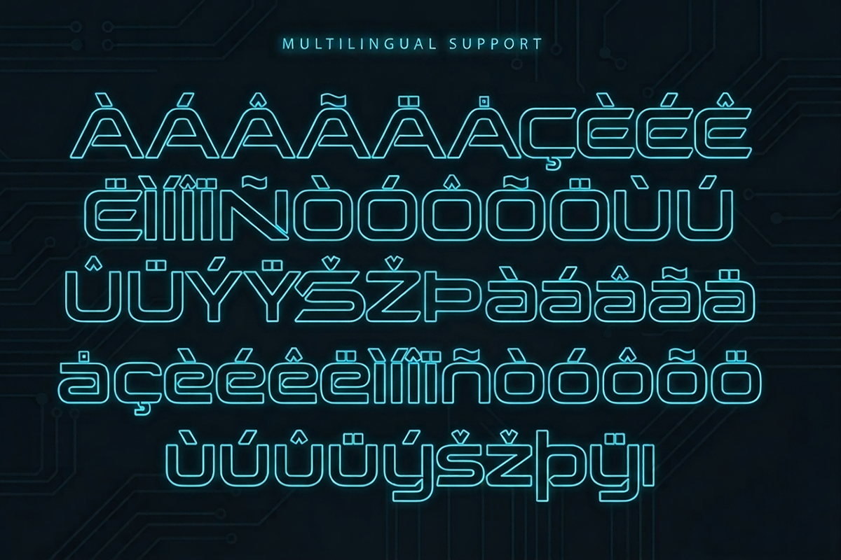 Nova Static - Modern Y2K Techno Font, a Handwritten Font by overlaytemplates (Photo 5 of 5)
