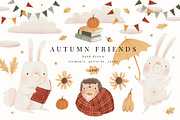 Autumn friends: cozy & cute clip art, an Animal Illustration by Cute Atelier (Thumbnail 1 of 12)