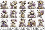 Whimsical Spring Dogs Clipart Bundle, an Illustration by Canvas Craft (Thumbnail 3 of 7)