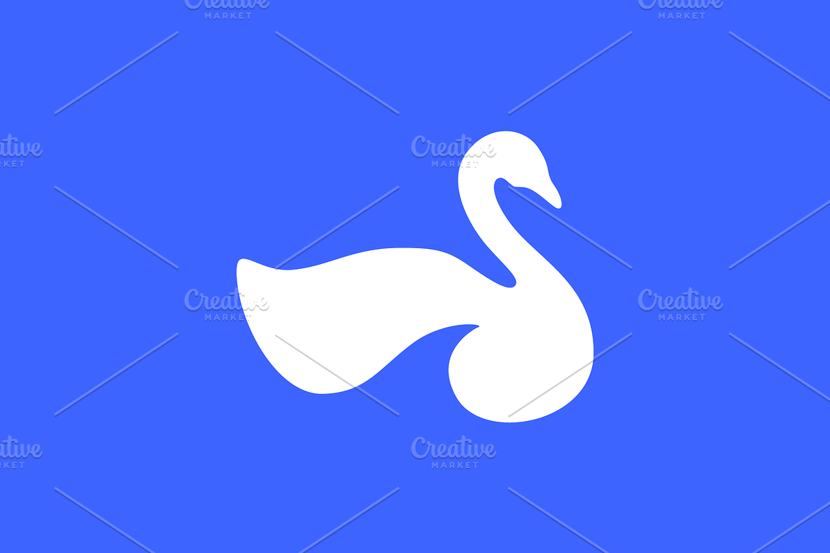 beauty swan animal peace flat logo, a Branding & Logo Template by devastd