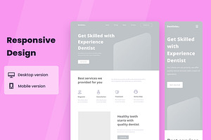 Dentist Clinic Wireframe Website