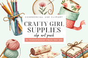 Art & Craft Supplies Clipart Set, an Object Graphic by Printable Pretty Studio (Thumbnail 2 of 5)