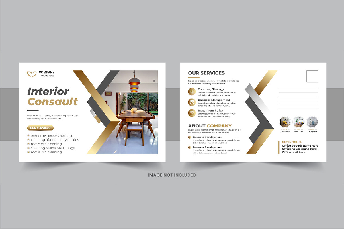Interior design eddm postcard bundle, a Card Template by Pavel_design (Photo 7 of 11)