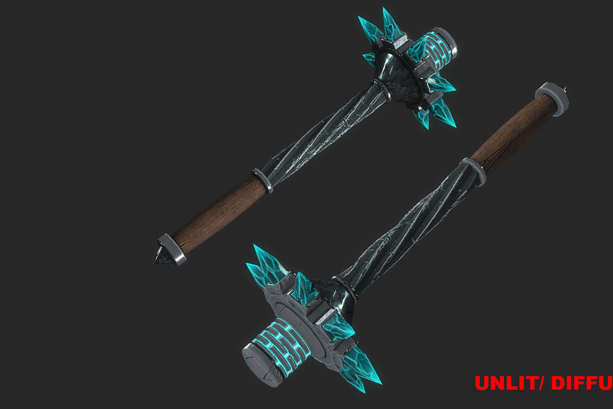 5 Fantasy Stylish Mace -PBR-, an Object 3D Model by TFE Game Art (Photo 7 of 15)