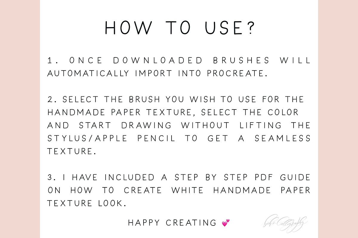 Paper Texture Brush for Procreate, a Brush Add-On by BohoCalligraphy (Photo 3 of 3)