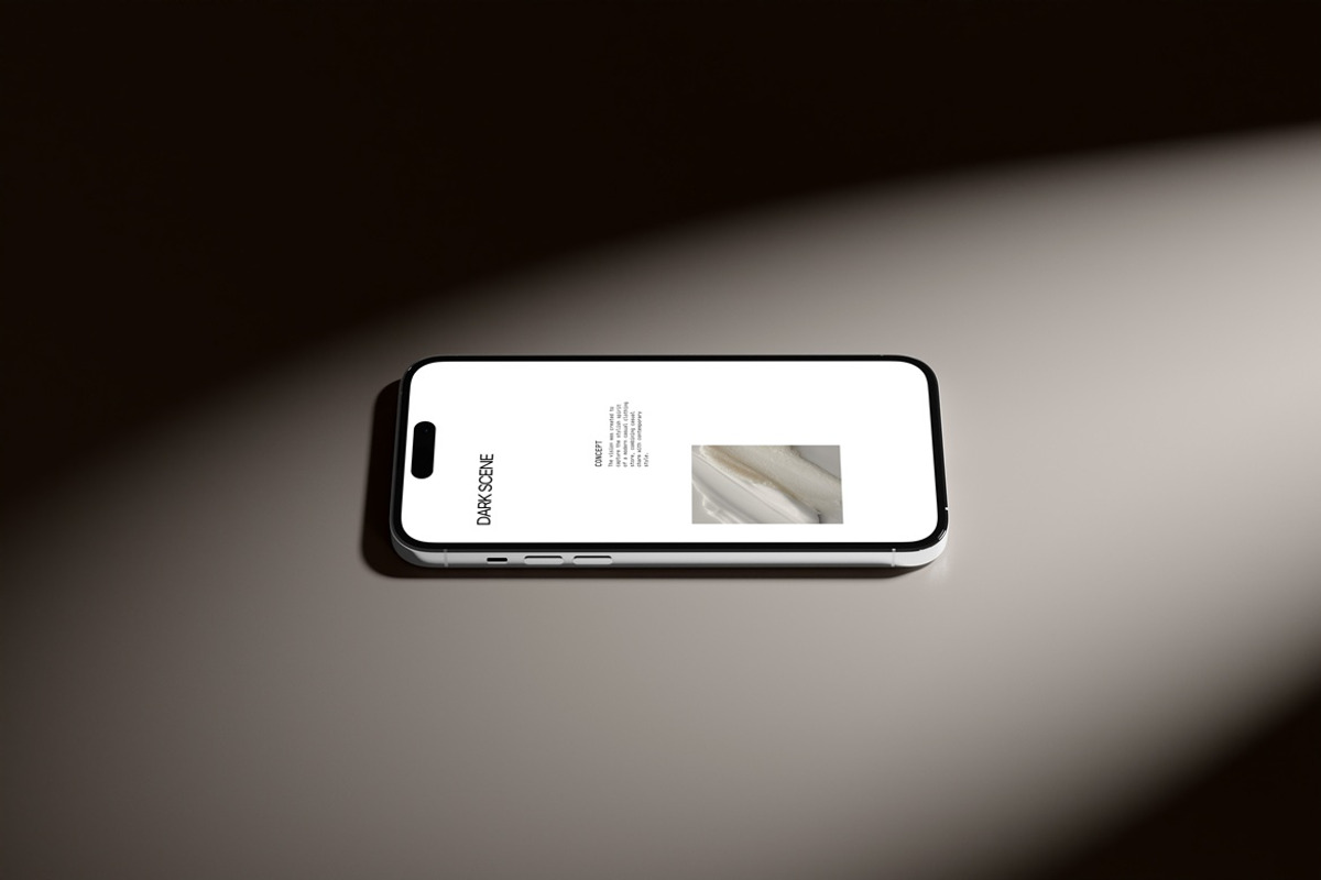 iPhone Mockup Dark Scene, an iPhone Mockup by Momogi (Photo 3 of 8)