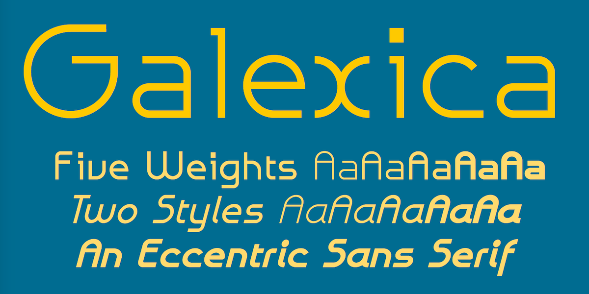 Galexica, a Sans Serif Font by Ingrimayne Type (Photo 1 of 9)