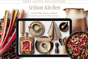 Artisan Kitchen Realistic PNG Object