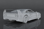 Ferrari F40, a Cars & Vehicle 3D Model by valtriiu (Thumbnail 9 of 12)