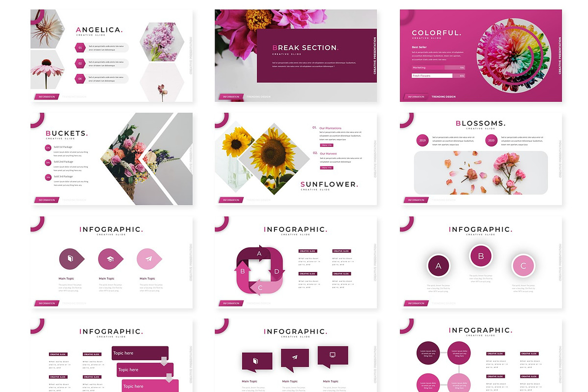 The Flowers - Google Slides Template, a Presentation Template by AQR ...
