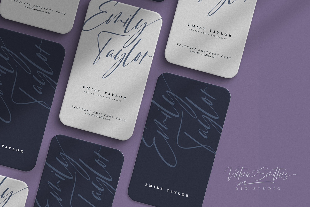 Victoria Smitters, a Script Font by din-studio.com (Photo 6 of 10)