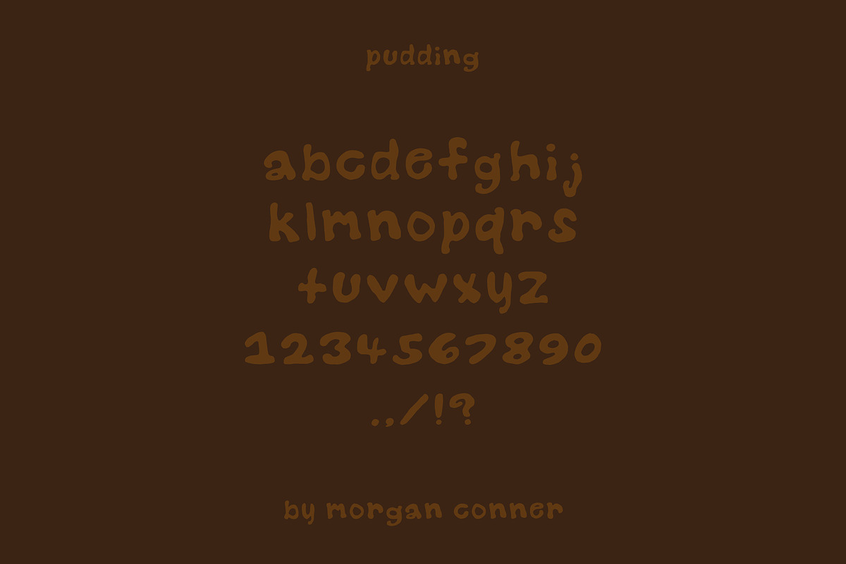 Pudding Display Font, a Handwritten Font by Morgan Conner (Photo 2 of 3)