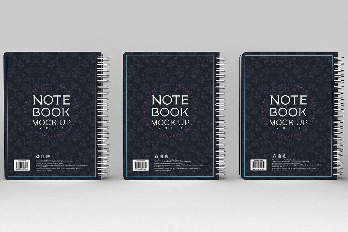 Notebook Mockup Vol 2, a Print Template by Honnum Graphic Art (Photo 5 of 12)