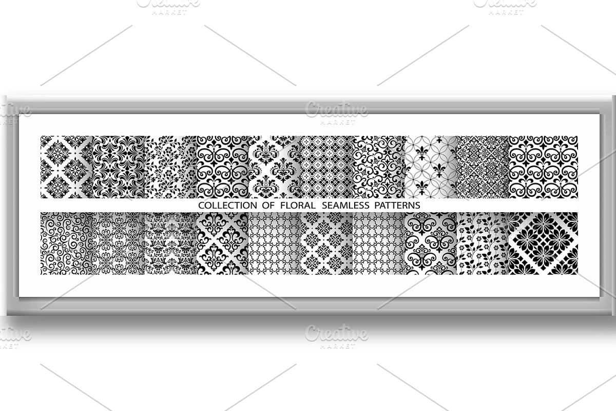 Geometric floral set of patterns., a Pattern Graphic by RODINA (Photo 3 of 3)
