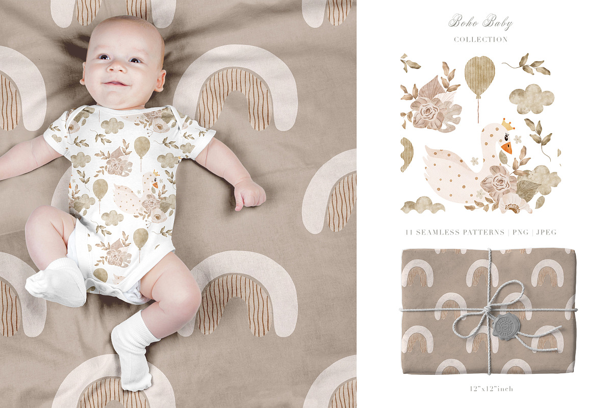 Watercolor Boho Baby Nursery Set, an Animal Illustration by Pati Paints (Photo 8 of 15)