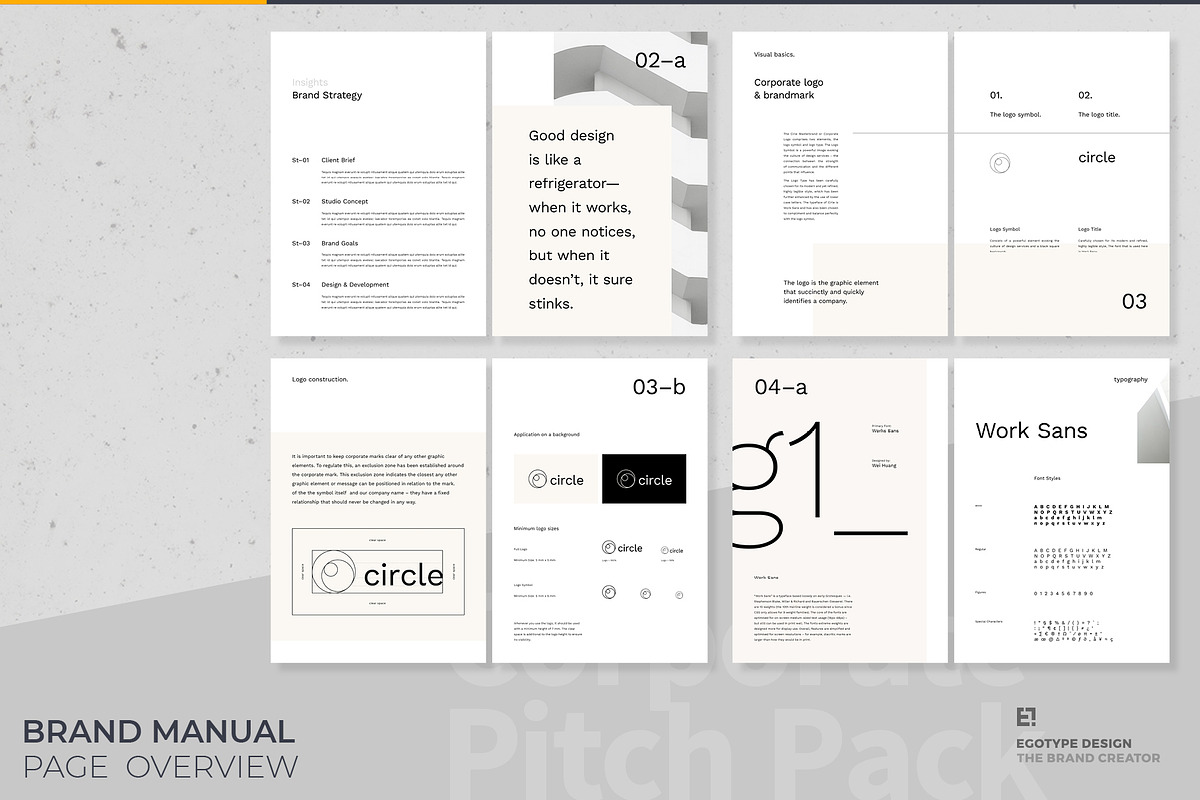 Circle Brand Manual Guidelines, a Brochure Template by Egotype (Photo 19 of 23)
