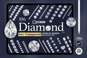 106 Procreate diamond brashes set